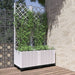 Plantekasse med espalier hvit 80x40x136 cm PP