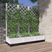 Hagepotte med espalier hvit 120x40x121,5 cm PP