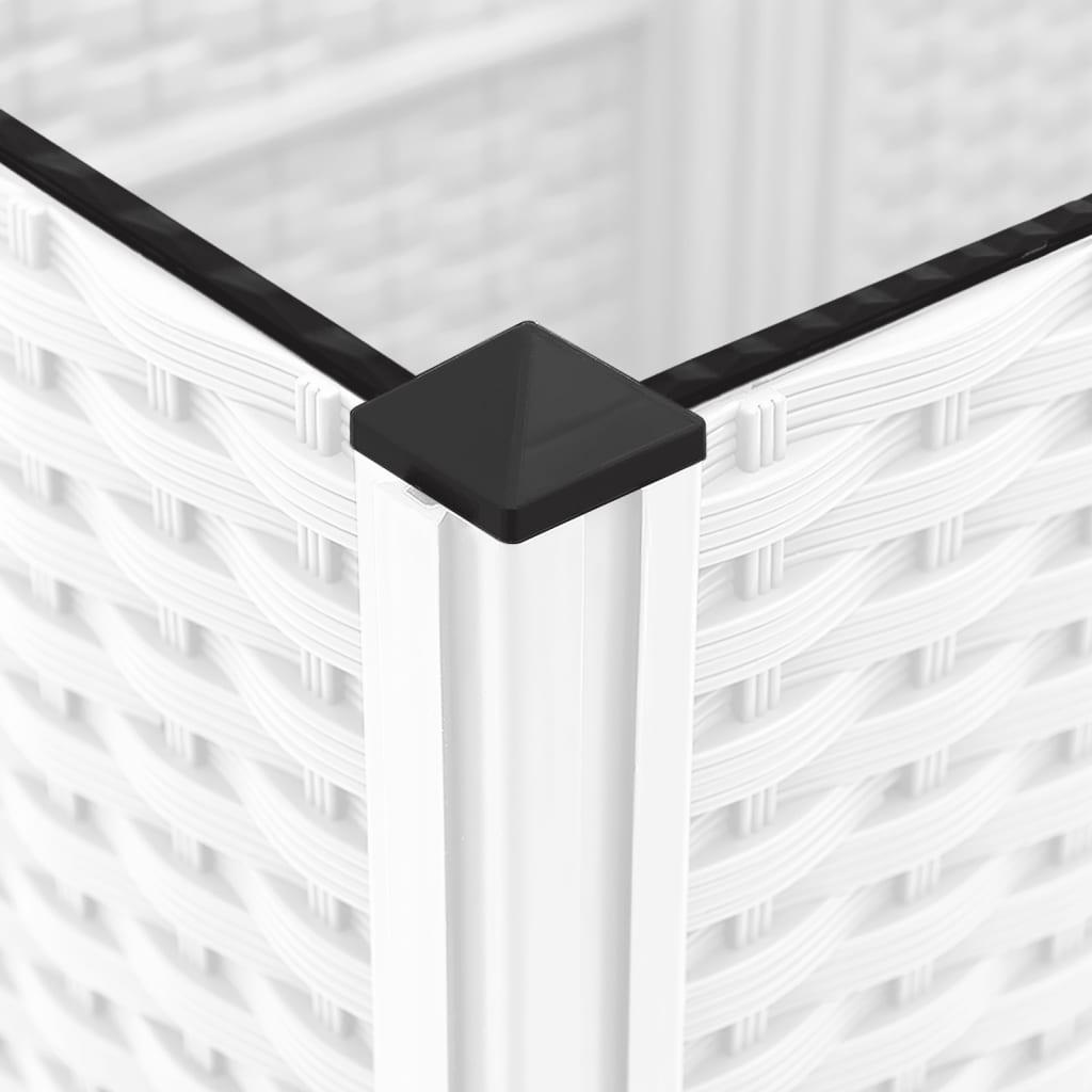 Plantekasse med espalier hvit 80x80x136 cm PP