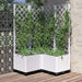 Plantekasse med espalier hvit 80x80x136 cm PP