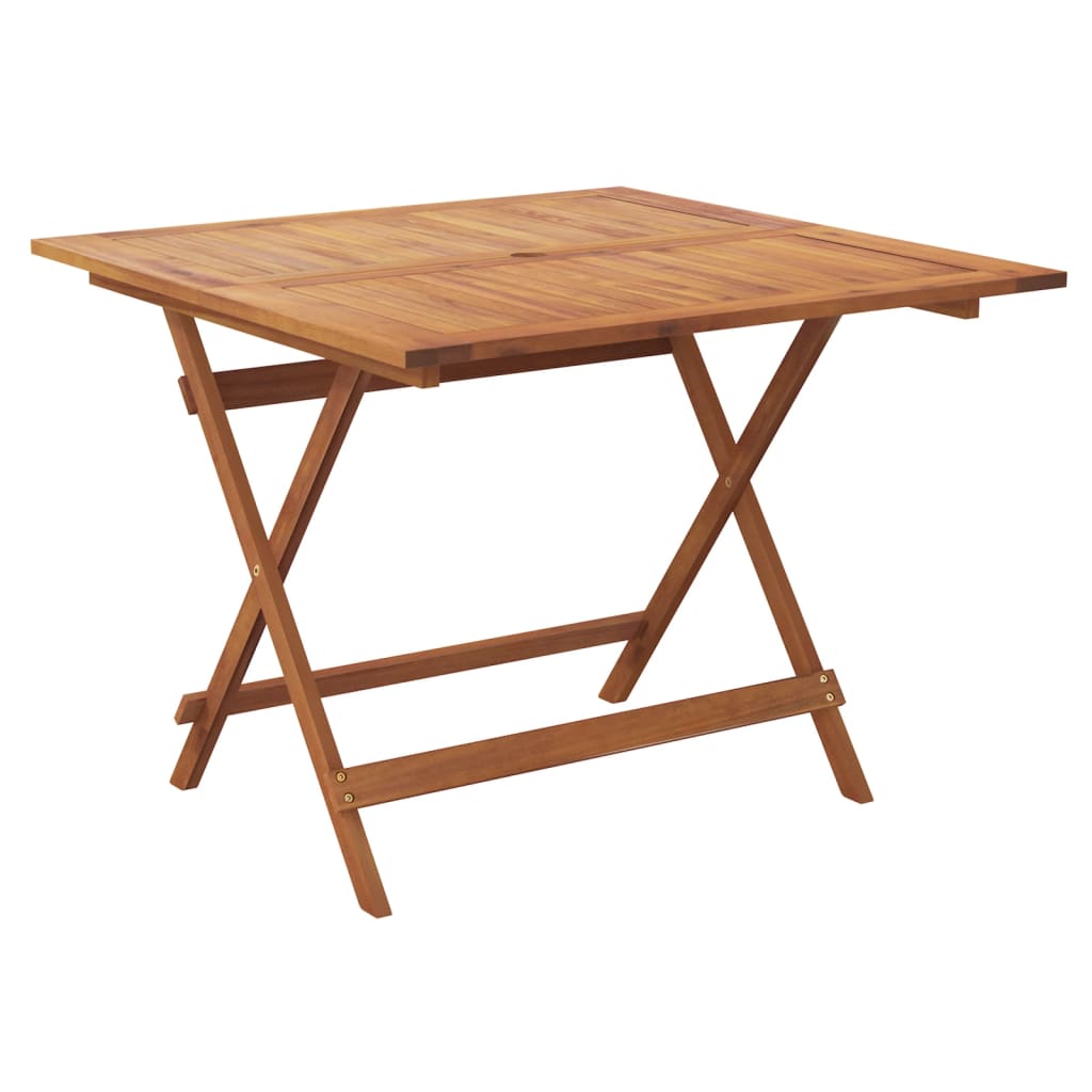 Sammenleggbart hagebord 90x90x75 cm heltre akasie
