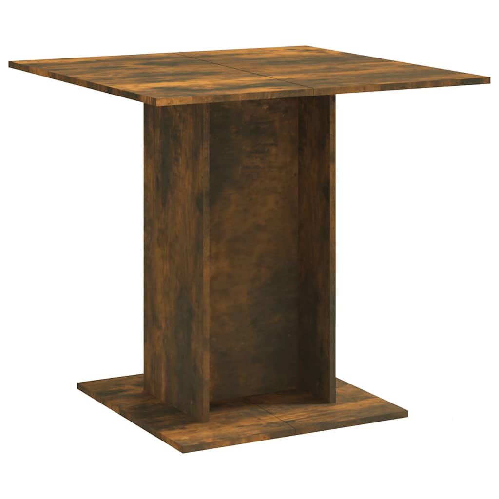 Spisebord røkt eik 80x80x75 cm konstruert tre