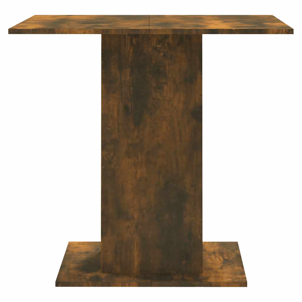 Spisebord røkt eik 80x80x75 cm konstruert tre