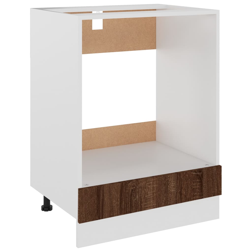 Ovnskap "Riga" brun eik 60x46x81,5 cm konstruert tre
