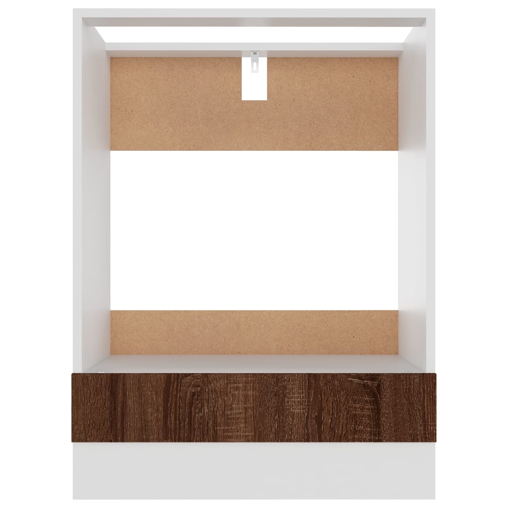 Ovnskap "Riga" brun eik 60x46x81,5 cm konstruert tre