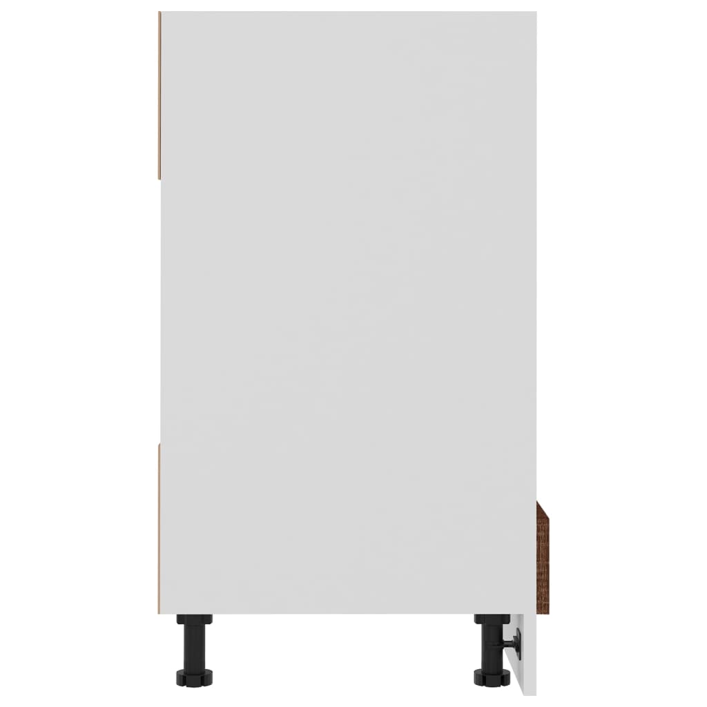 Ovnskap "Riga" brun eik 60x46x81,5 cm konstruert tre