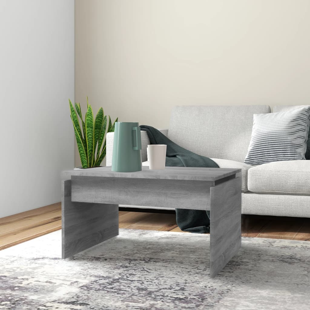 Salongbord grå sonoma 68x50x38 cm konstruert tre