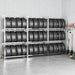 Dekkstativer 3 lag 3 stk sølv 110x40x200 cm stål