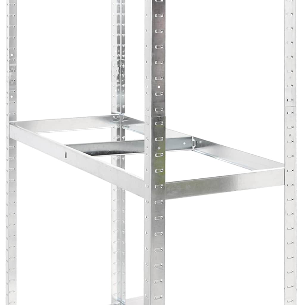Dekkstativer 3 lag 4 stk sølv 110x40x200 cm stål
