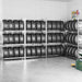 Dekkstativer 3 lag 4 stk sølv 110x40x200 cm stål