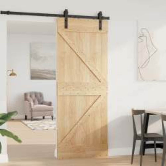 Dør NARVIK Naturlig 80 x 210 cm Massiv Furu Tre