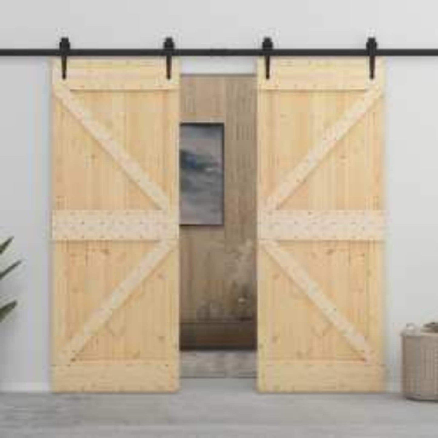 Dør NARVIK Naturlig 80 x 210 cm Massiv Furu Tre