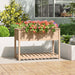 Plantekasse med hylle 111,5x54x81 cm heltre furu