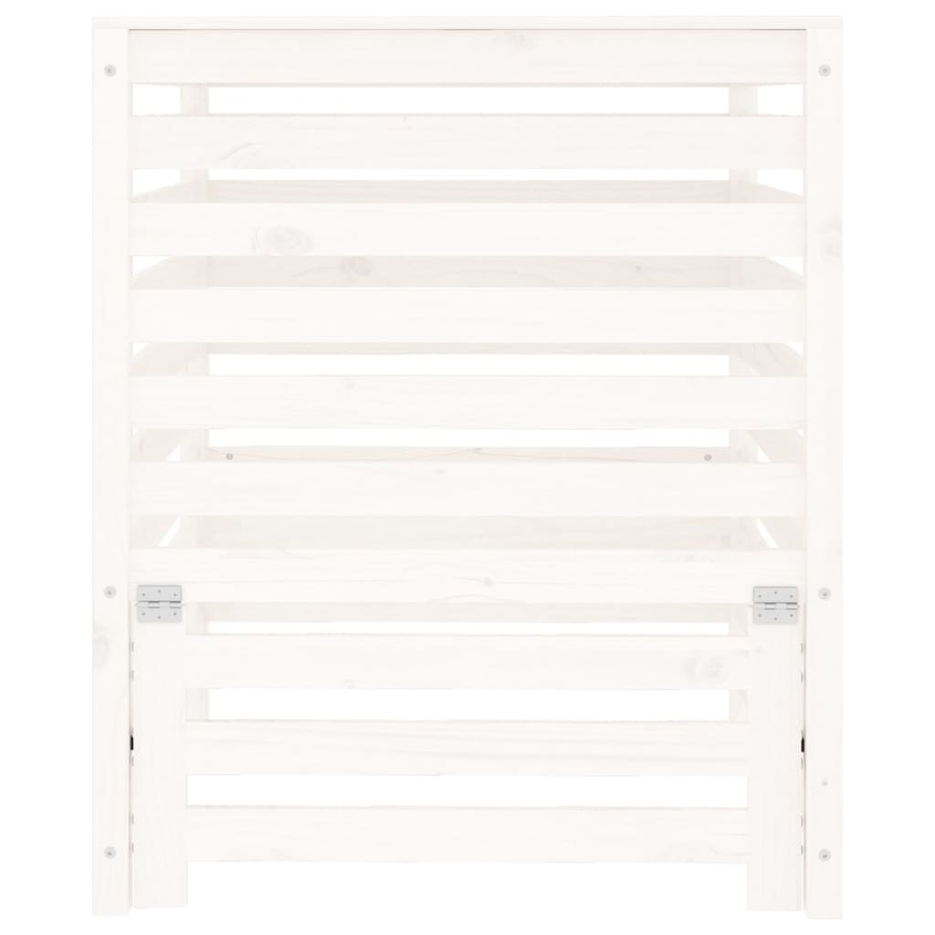 Kompostkasse hvid 82,5x82,5x99,5 cm heltre furu