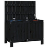 Putekasse svart 76x42,5x54 cm heltre furu