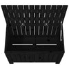Putekasse svart 76x42,5x54 cm heltre furu