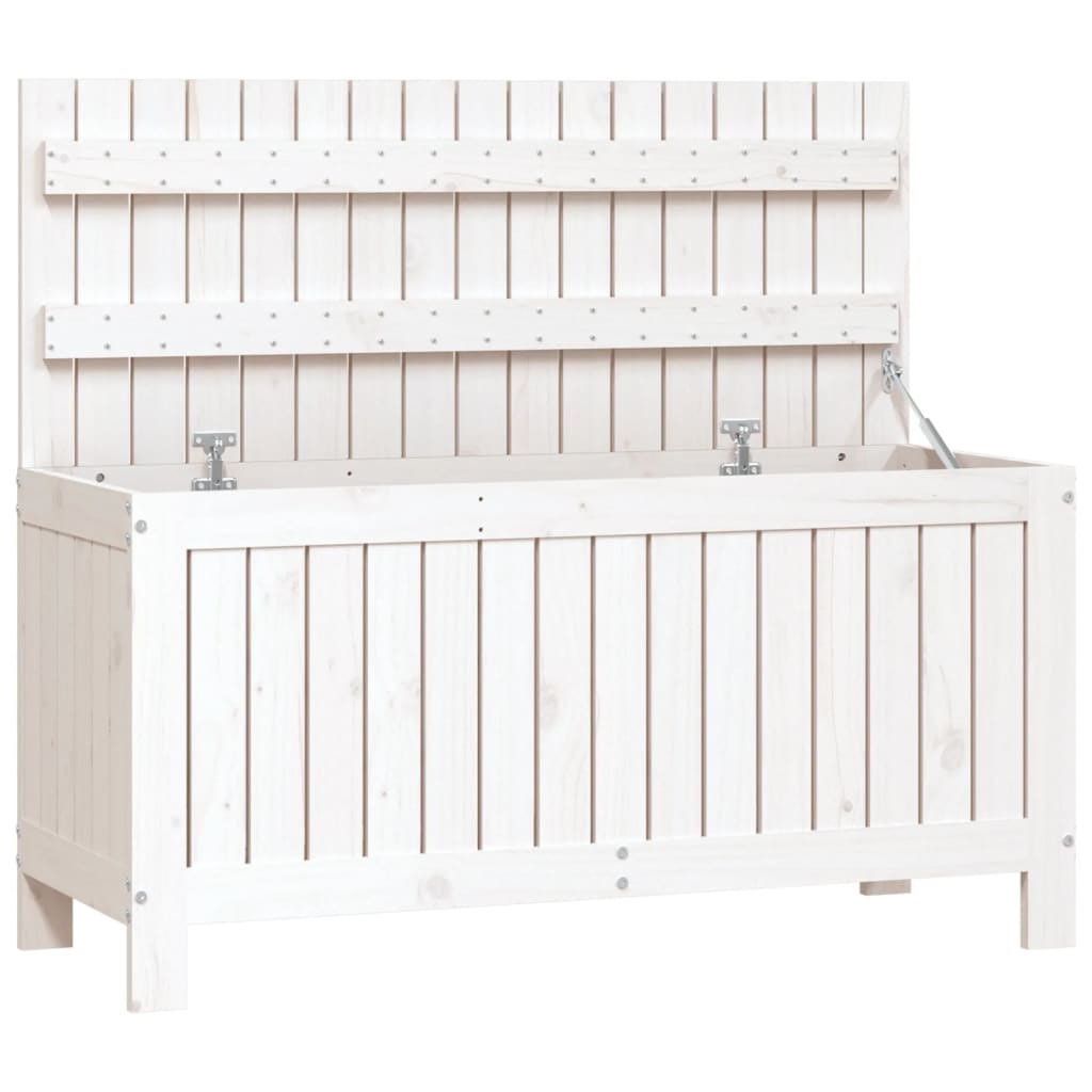 Putekasse hvid 108x42,5x54 cm heltre furu
