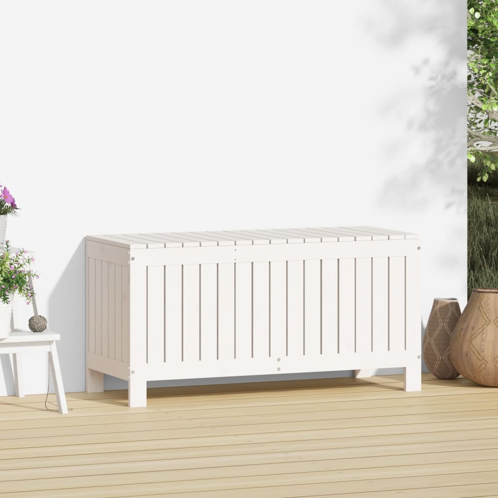 Putekasse hvid 108x42,5x54 cm heltre furu