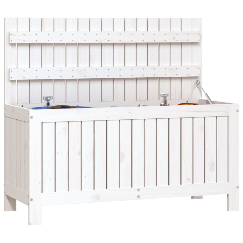 Putekasse hvid 108x42,5x54 cm heltre furu