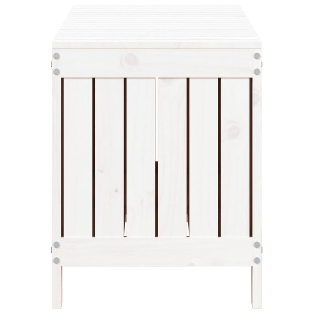 Putekasse hvid 108x42,5x54 cm heltre furu