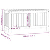 Putekasse hvid 108x42,5x54 cm heltre furu