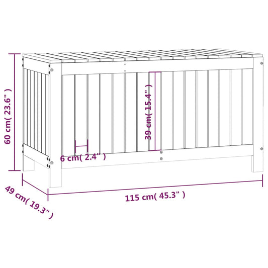 Putekasse 115x49x60 cm heltre furu