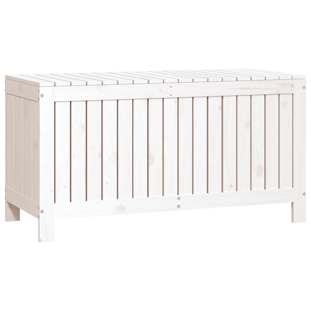 Putekasse hvit 115x49x60 cm heltre furu