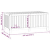 Putekasse 147x68x64 cm heltre furu