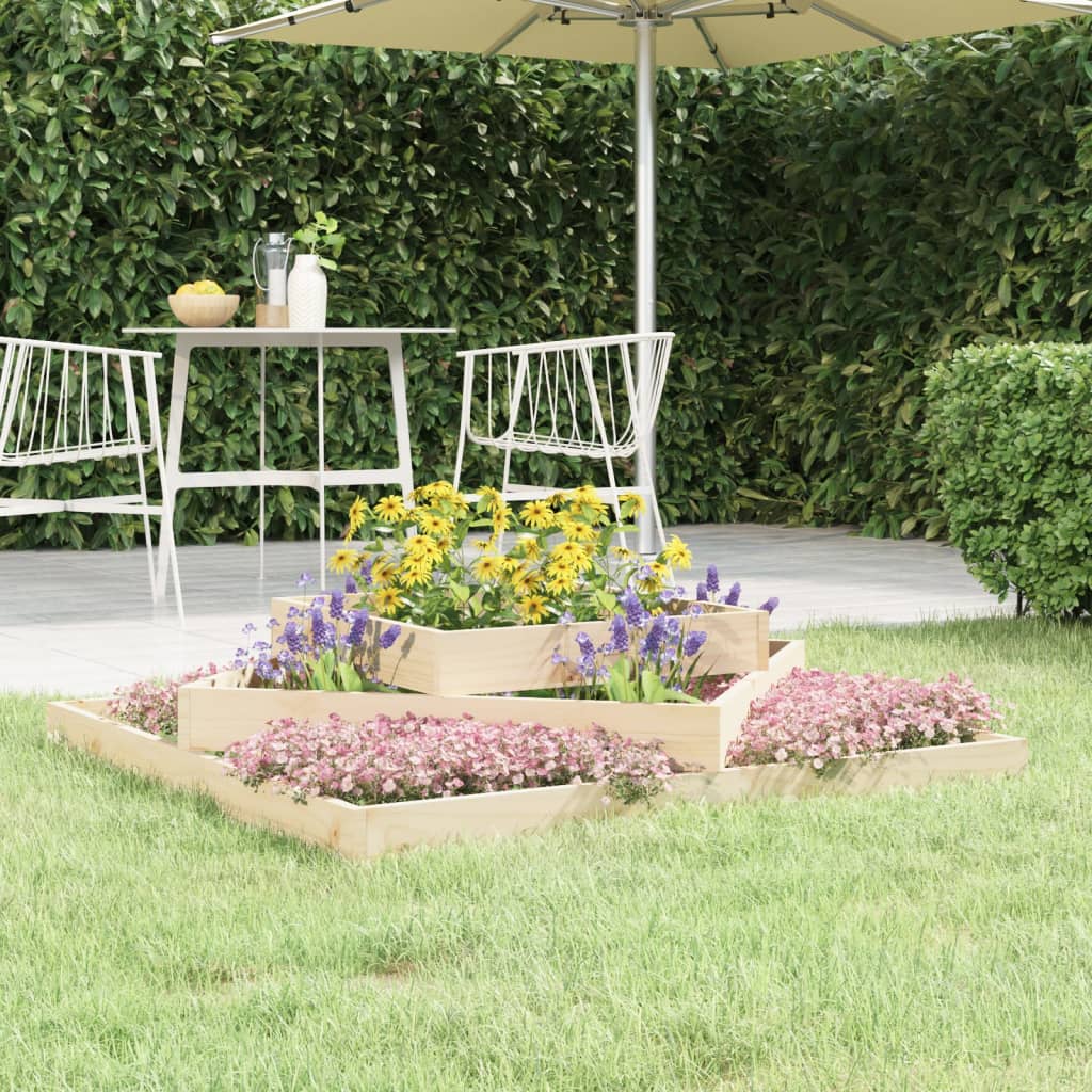 Plantekasse 112x112x27 cm heltre furu