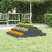 Plantekasse grå 80x80x27 cm heltre furu