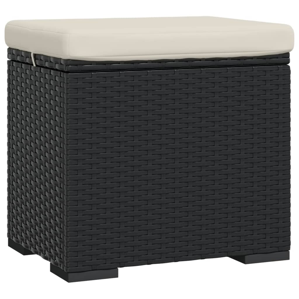 Hagefotstøtte med pute 40 x 30 x 40 cm 110 kg per sete Svart