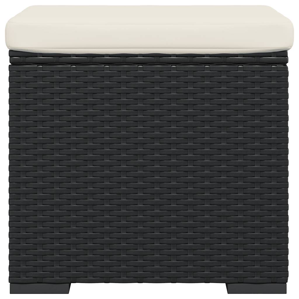 Hagefotstøtte med pute 40 x 30 x 40 cm 110 kg per sete Svart