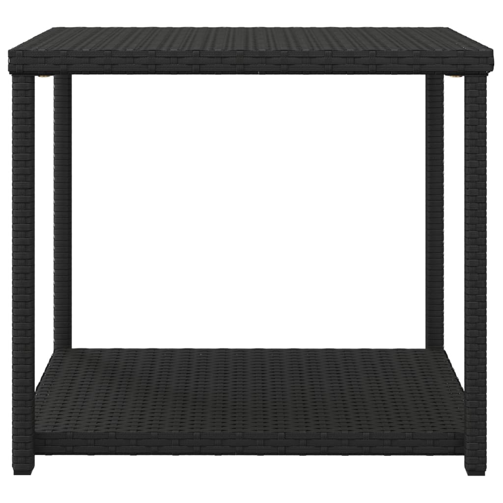 Sidebord svart 55x45x49 cm polyrotting