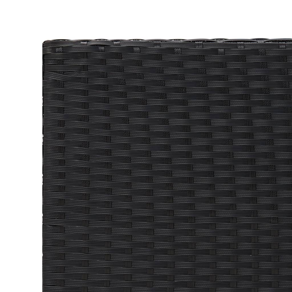 Sidebord svart 55x45x49 cm polyrotting