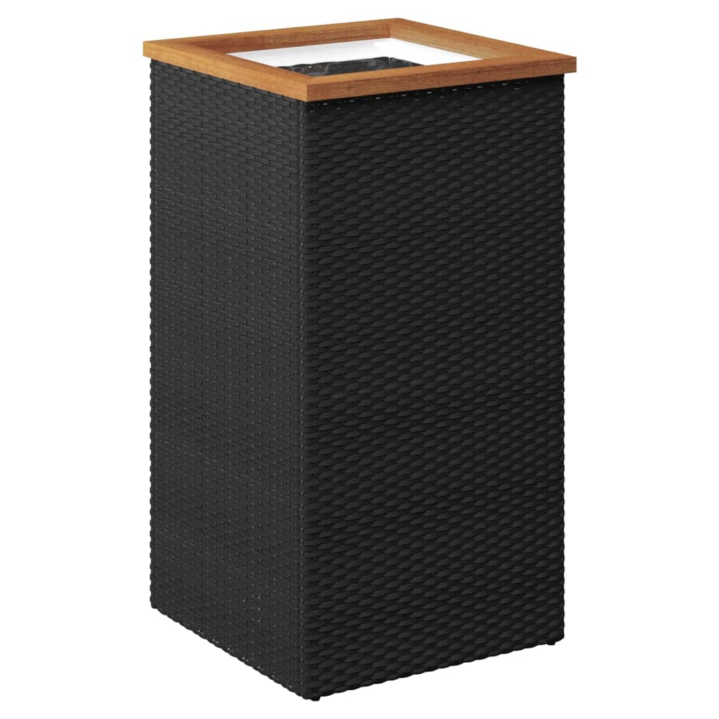 Plantekasse svart 40x40x80 cm polyrotting