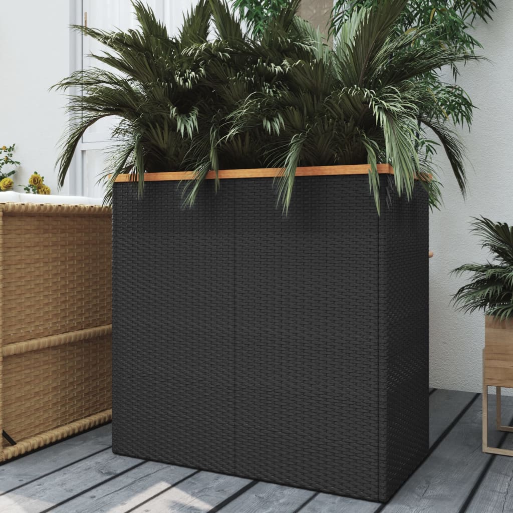 Plantekasse svart 80x40x80 cm polyrotting vidaXL