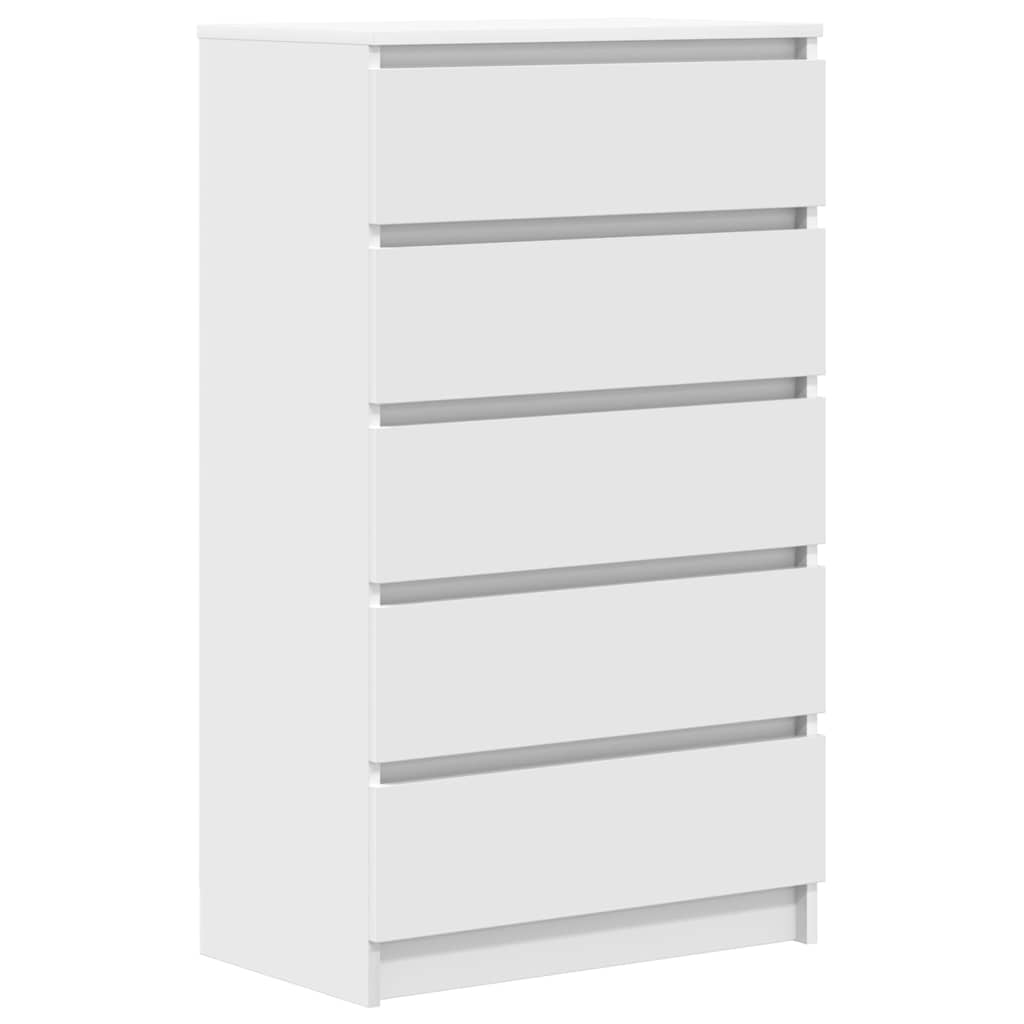 Kommode hvit 60x36x103 cm konstruert tre vidaXL