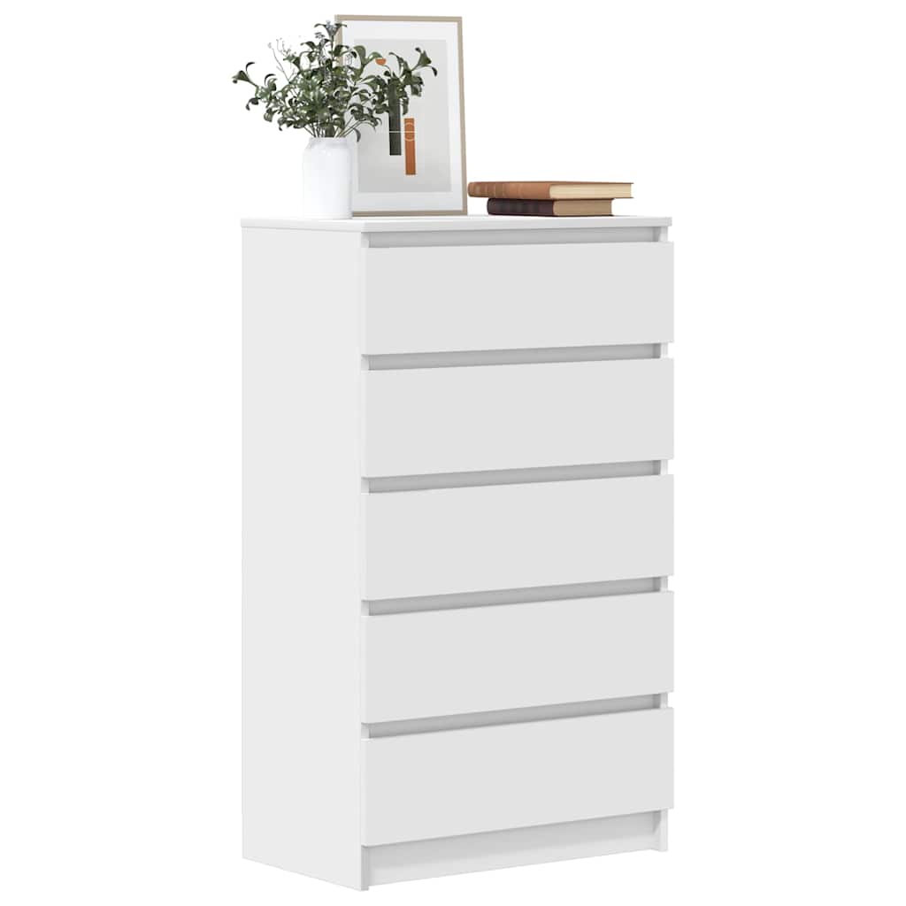 Kommode hvit 60x36x103 cm konstruert tre vidaXL