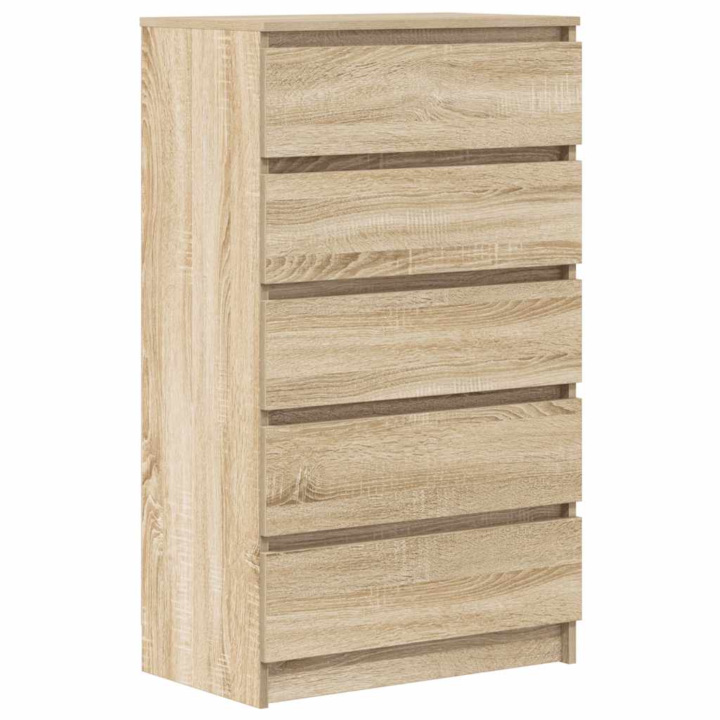 Kommode sonoma eik 60x36x103 cm konstruert tre vidaXL