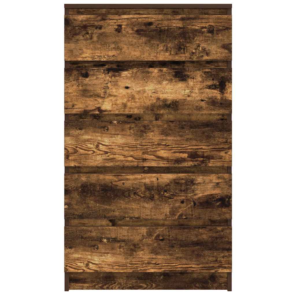Kommode røkt eik 60x36x103 cm konstruert tre
