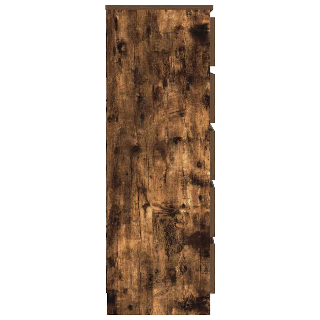 Kommode røkt eik 60x36x103 cm konstruert tre