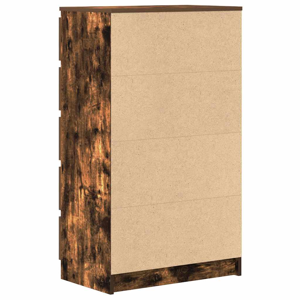 Kommode røkt eik 60x36x103 cm konstruert tre