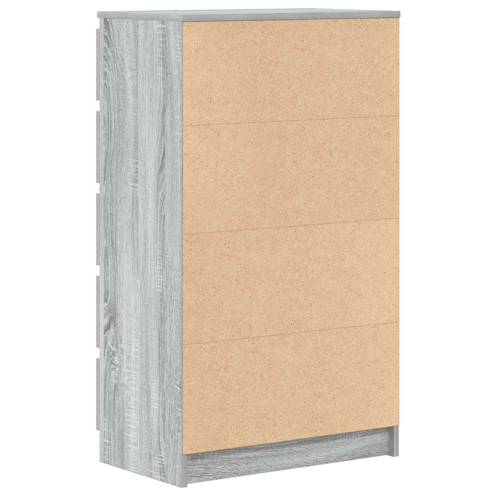 Kommode grå sonoma 60x36x103 cm konstruert tre