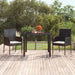 Hagebord med glassplate svart 90x90x75 cm polyrotting vidaXL