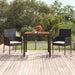 Hagebord med treplate svart 90x90x75 cm polyrotting