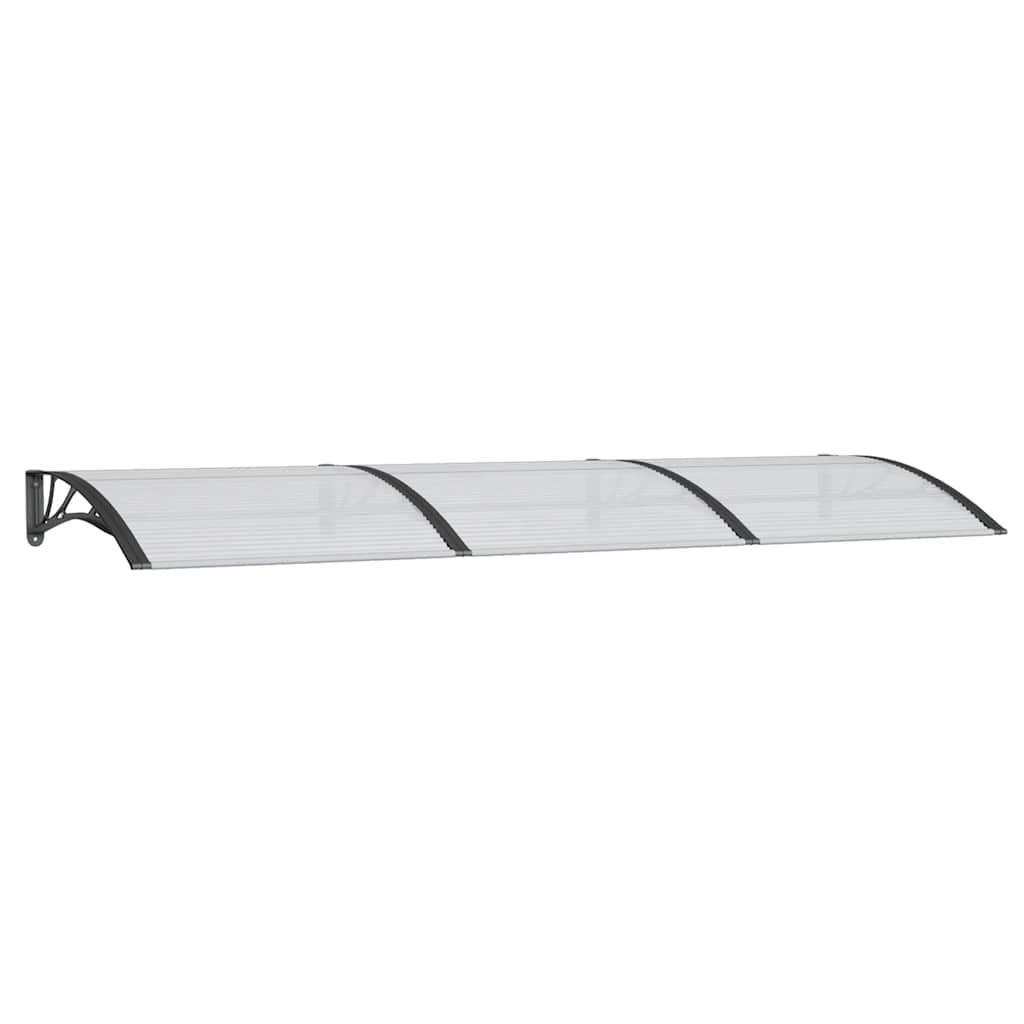 Skjermtak svart 300x100 cm polykarbonat