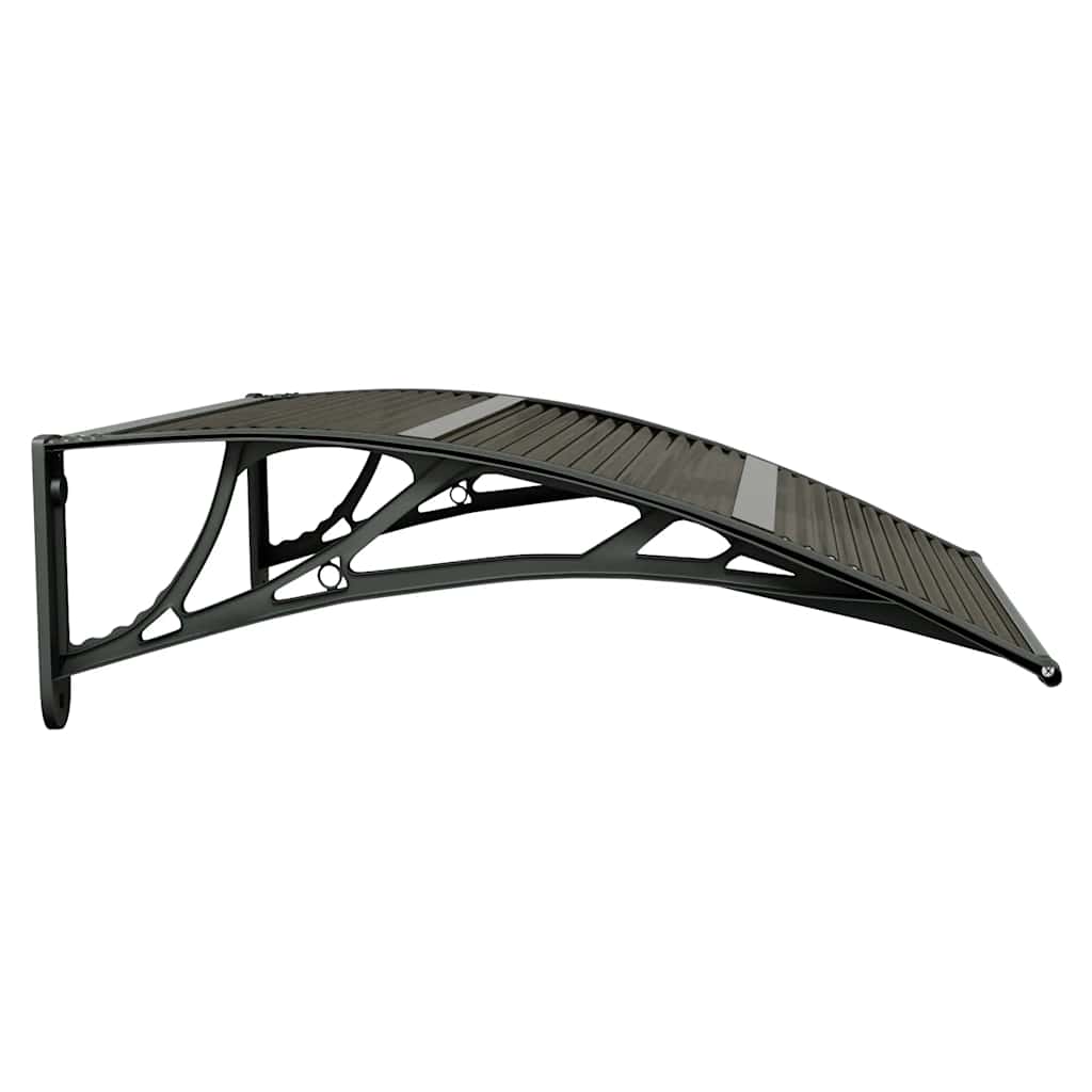 Dørmarkise svart 80x75 cm polykarbonat
