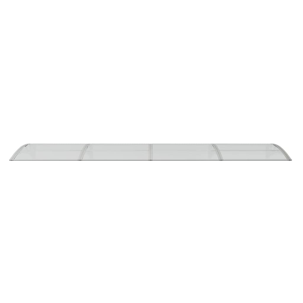 Skjermtak grå og gjennomsiktig 350x75 cm polykarbonat