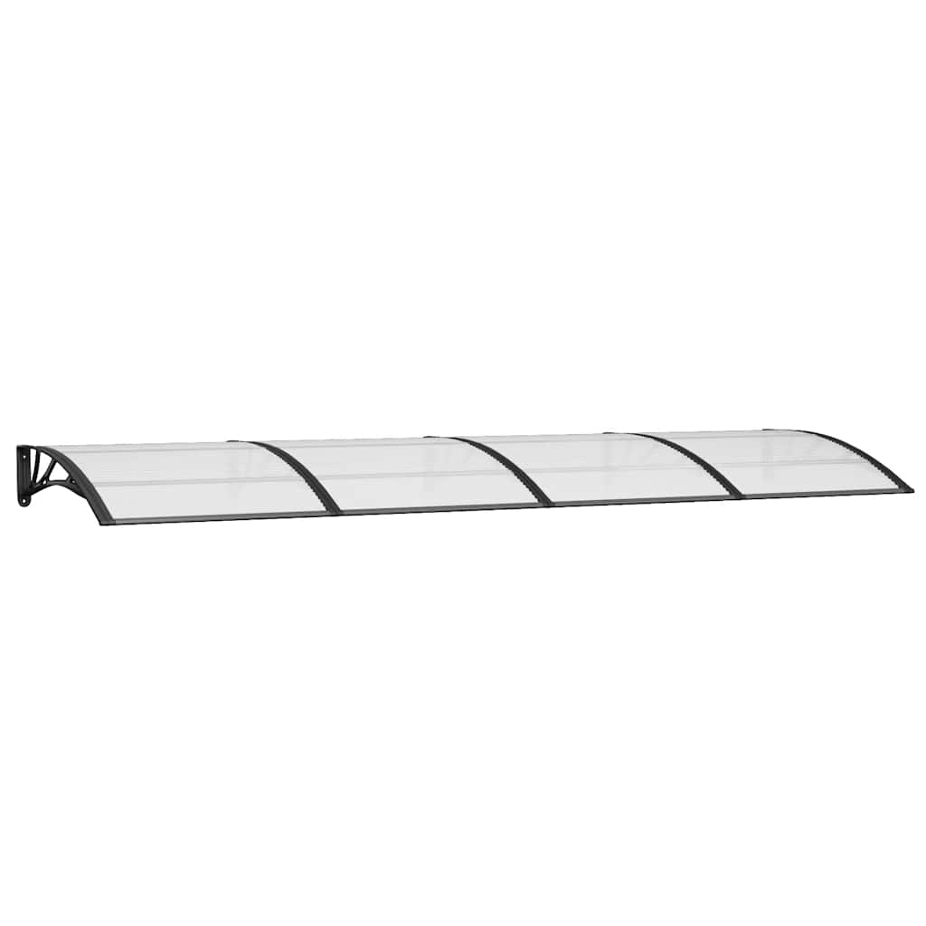 Skjermtak svart 350x100 cm polykarbonat