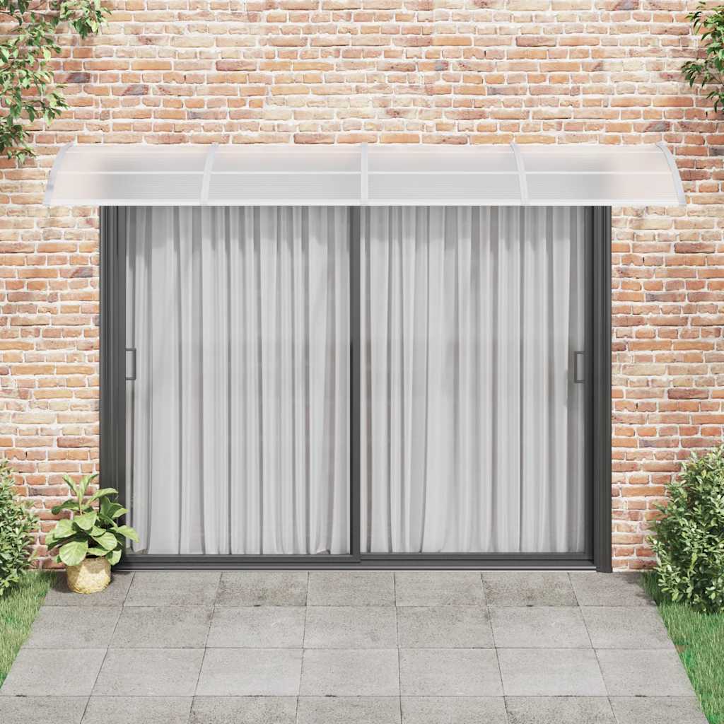 Dørmarkise grå 350x100 cm polykarbonat